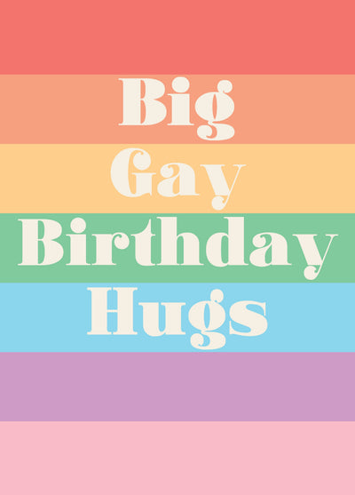 Big Gay Birthday Hugs Card