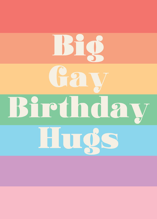 Big Gay Birthday Hugs Card