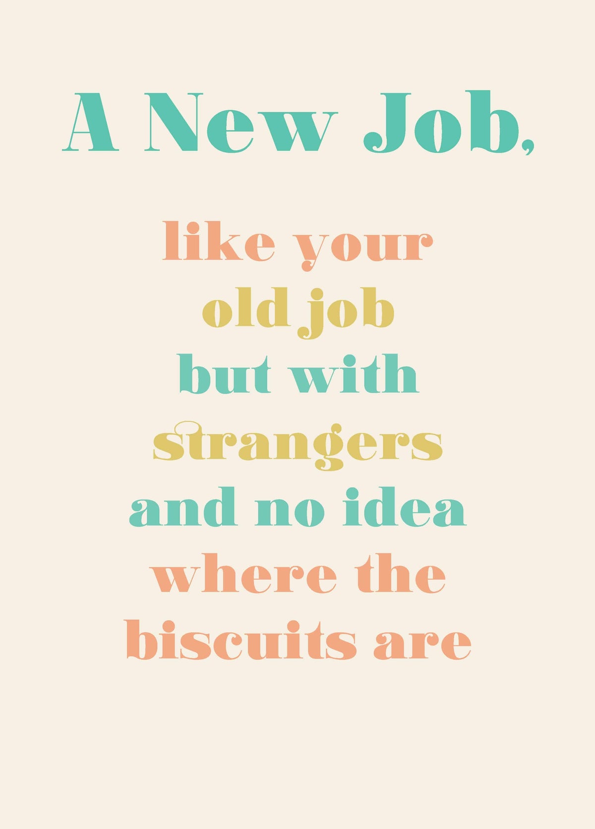 New Job Like Old Job Card