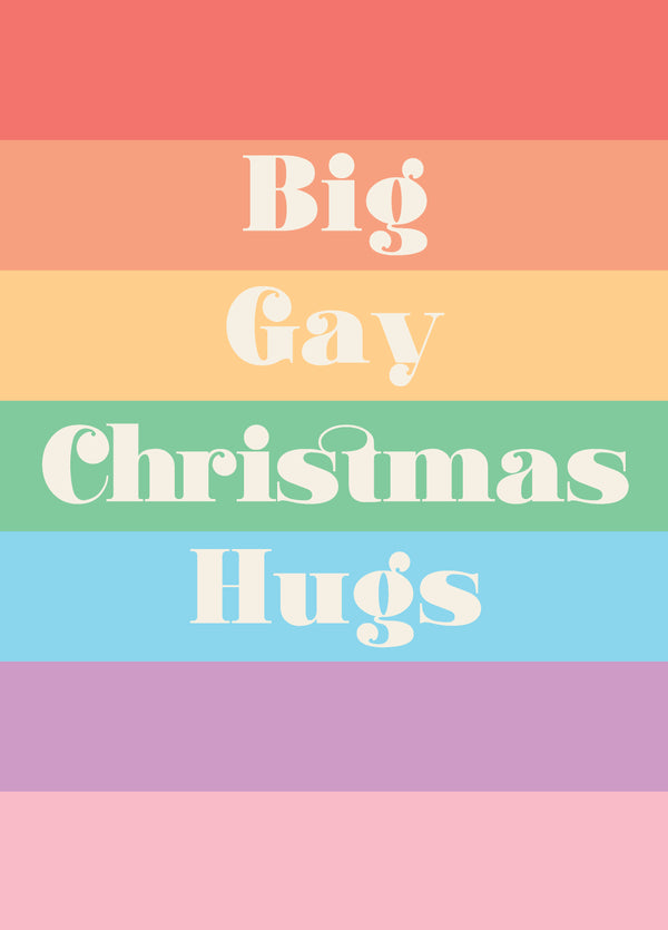 Big Gay Christmas Hugs Card