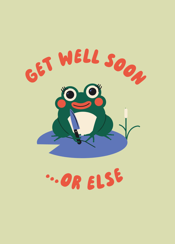 Get Well Frog Card