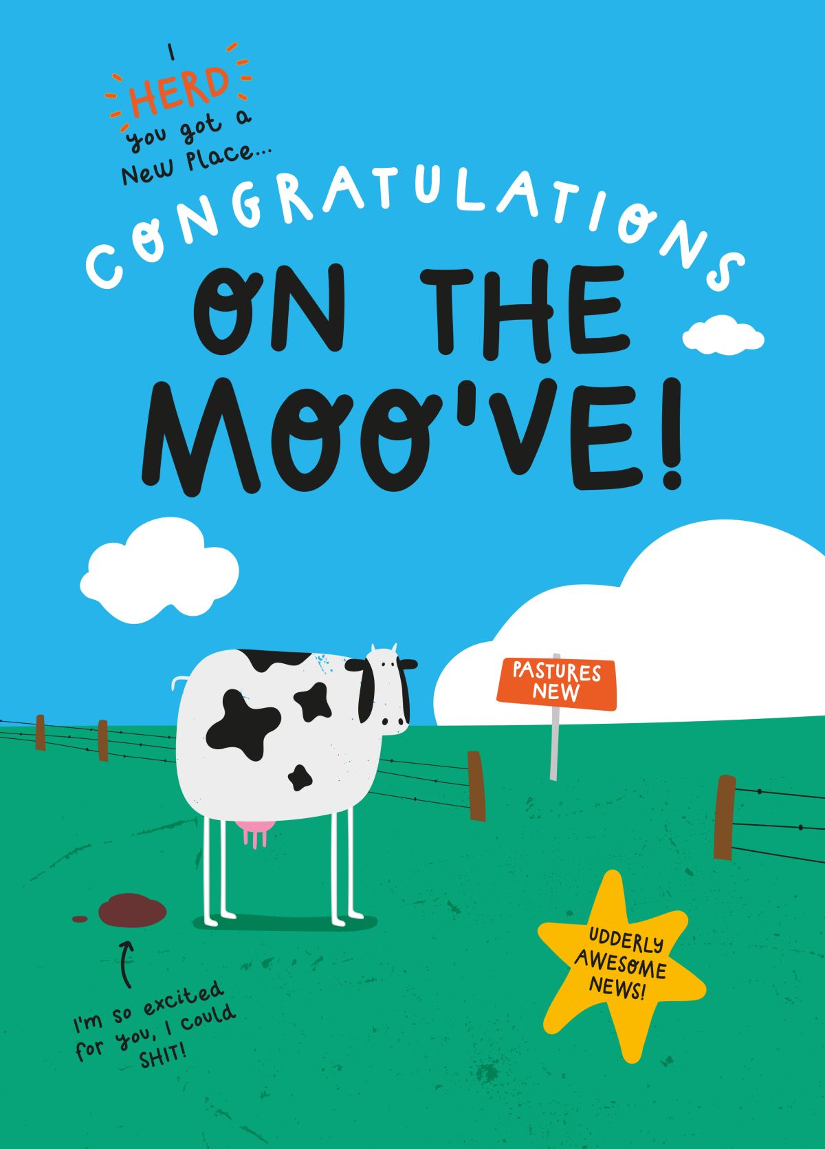 Congratulations On The Moo've Card