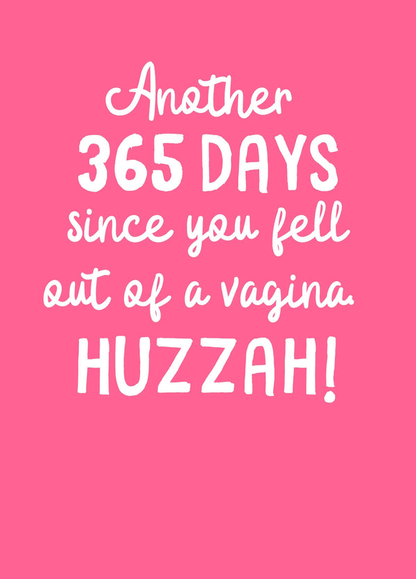 Fell Out Of A Vagina Card