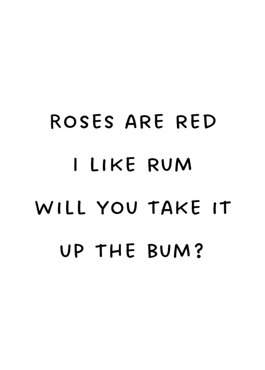 Will You Take It Up The Bum Card