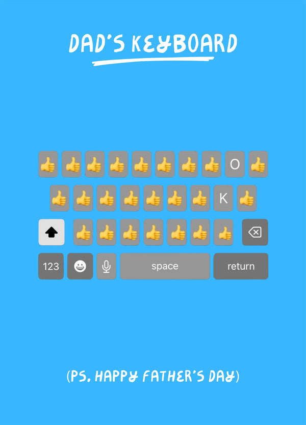 Dad's Keyboard Father's Day Card