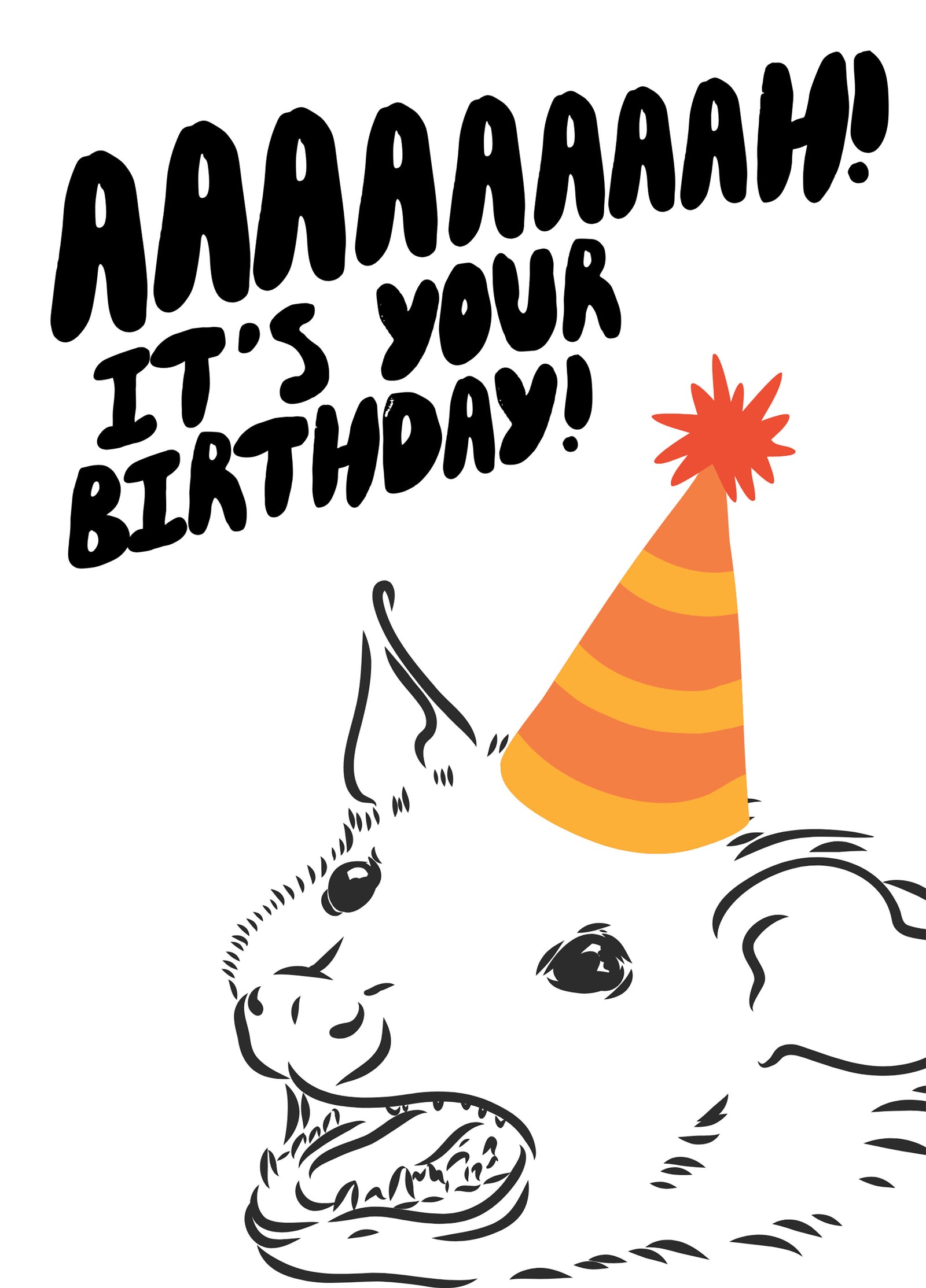 Aaaaah It's Your Birthday Screaming Possum Card