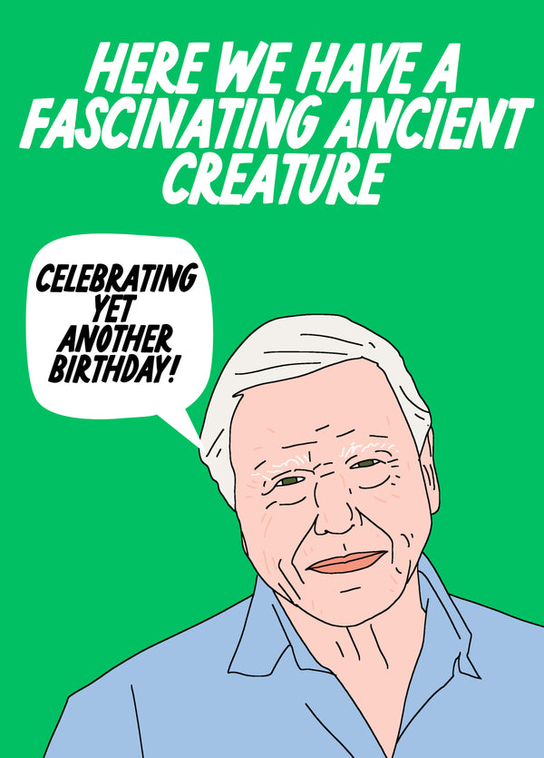 Funny David Attenborough Birthday Card