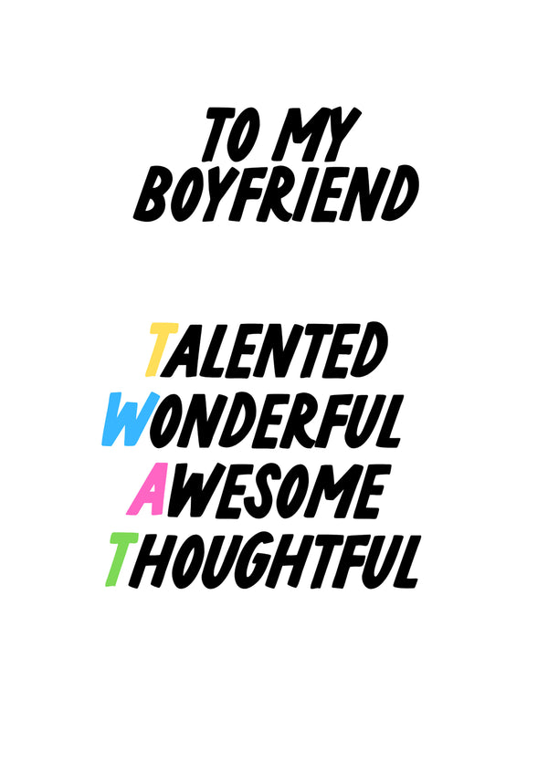 To My Boyfriend Twat