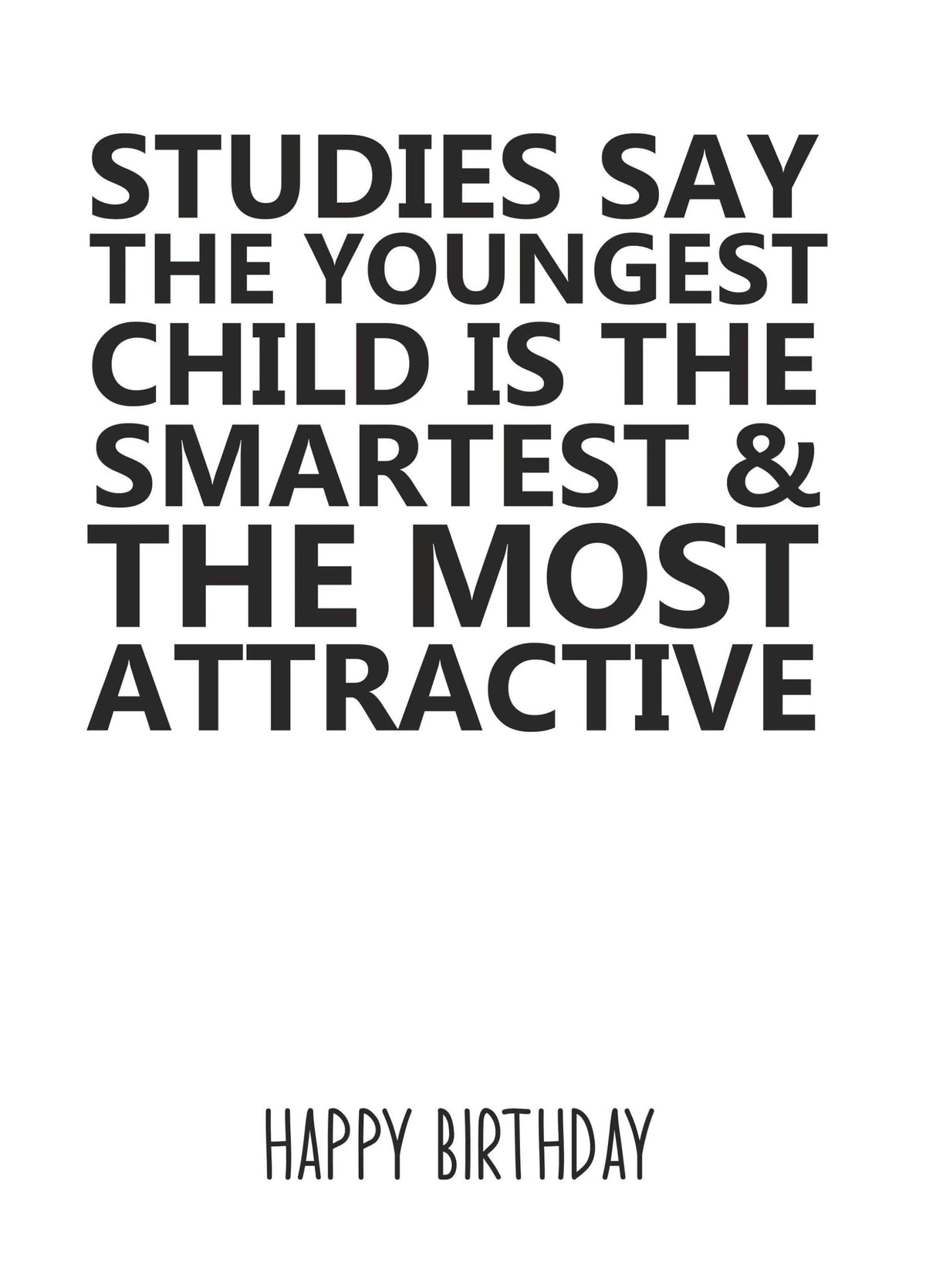 Youngest Child Card
