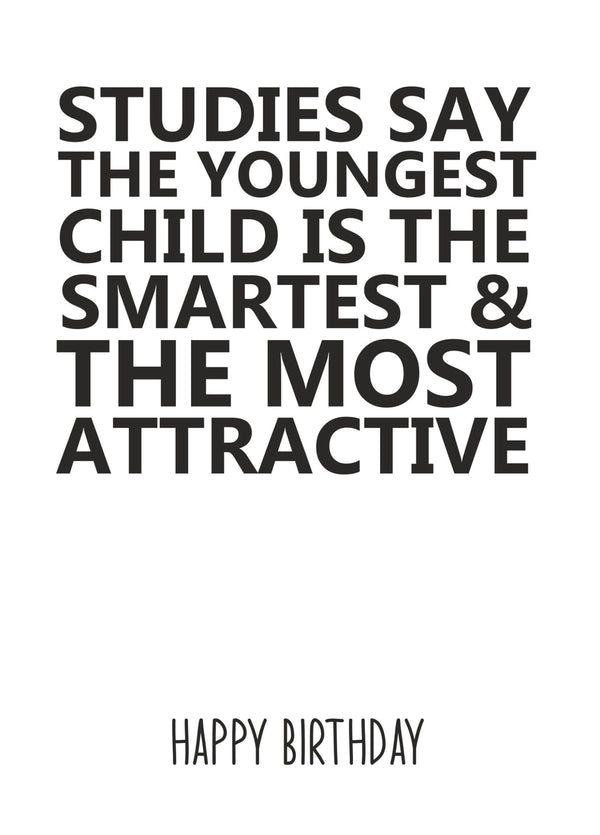 Youngest Child Card