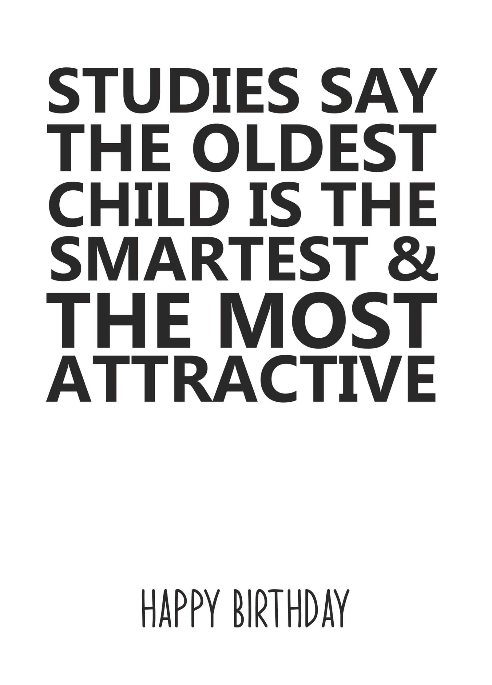 Oldest Child Card