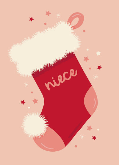 Niece At Christmas Card