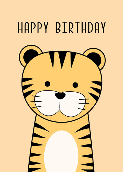 Happy Birthday Tiger Card