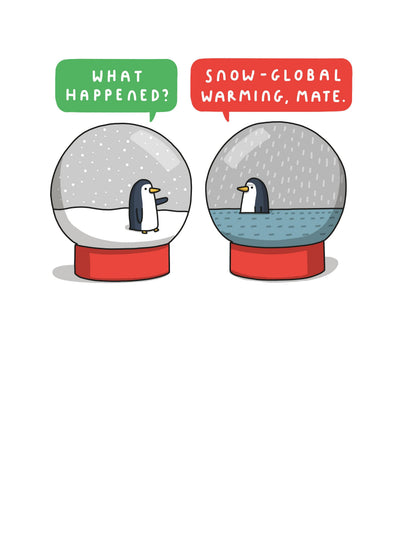 Snow Global Warming Card