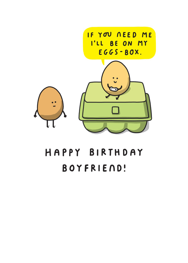 Eggs Box Boyfriend Birthday Card