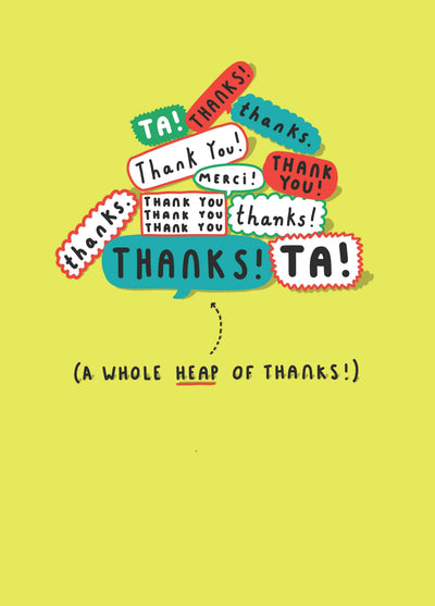 A Whole Heap Of Thanks Card
