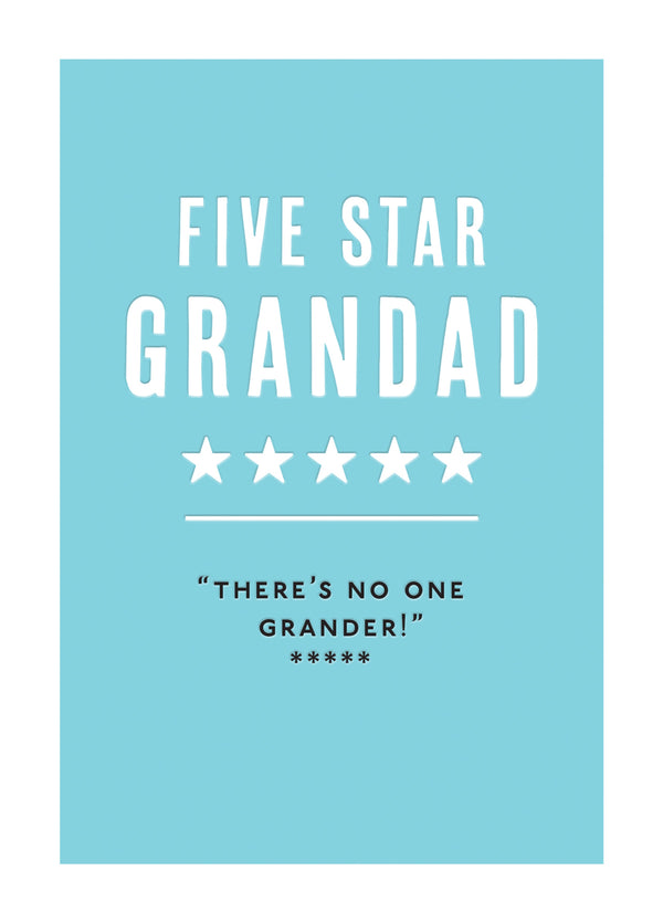 Five Star Grandad. There's No One Grander! Card