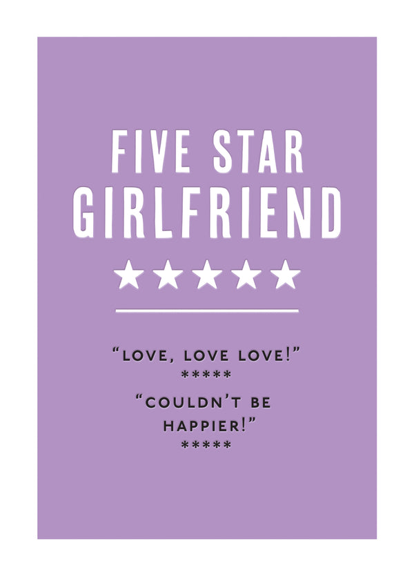 Five Star Girlfriend. Couldn't Be Happier! Card