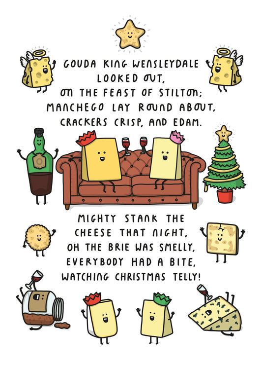 Gouda King Wensleydale Looked Out On The Feast Of Stilton Card