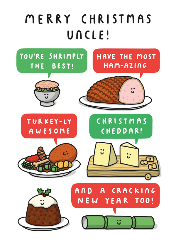 Merry Christmas Uncle! You're Shrimply The Best! Card