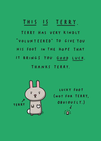 Terry The Lucky Rabbit Card