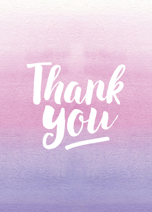 Thank You Purple Rainbow Card