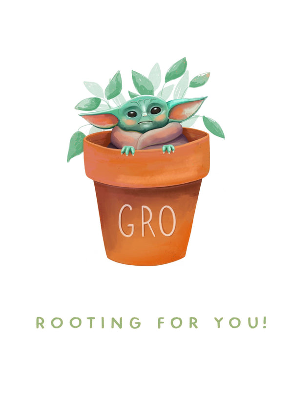 Gro Is Rooting For You! Card