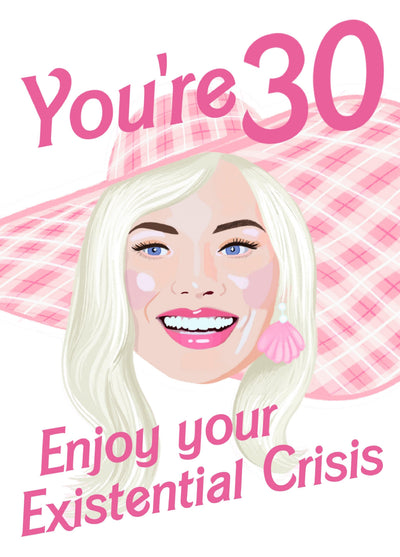 Barbie 30th Birthday Card
