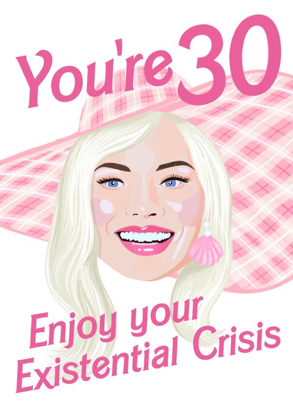 Barbie 30th Birthday Card