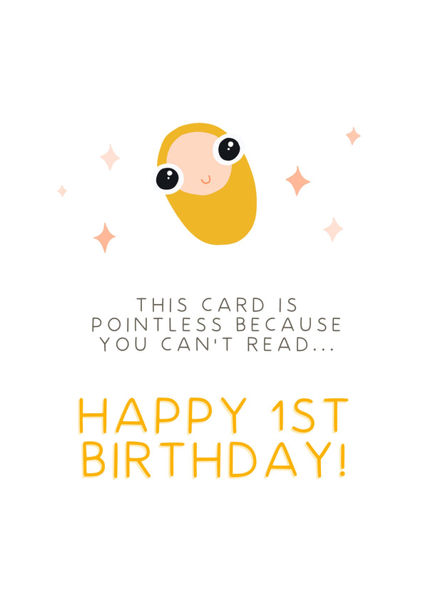Pointless 1st Birthday Card