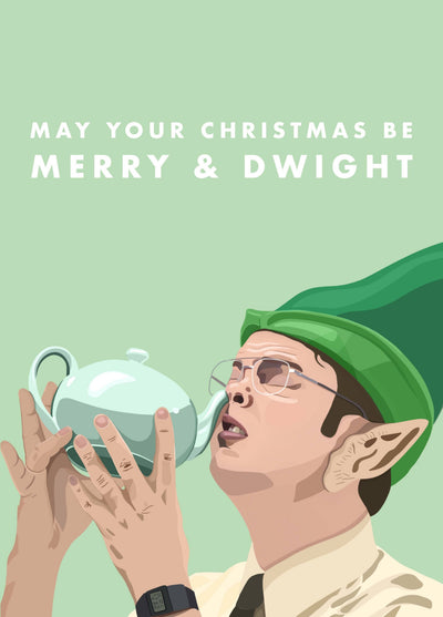 Merry And Dwight Christmas Card