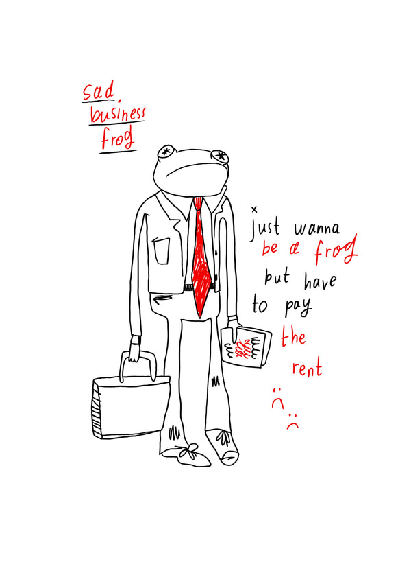 Sad Business Frog