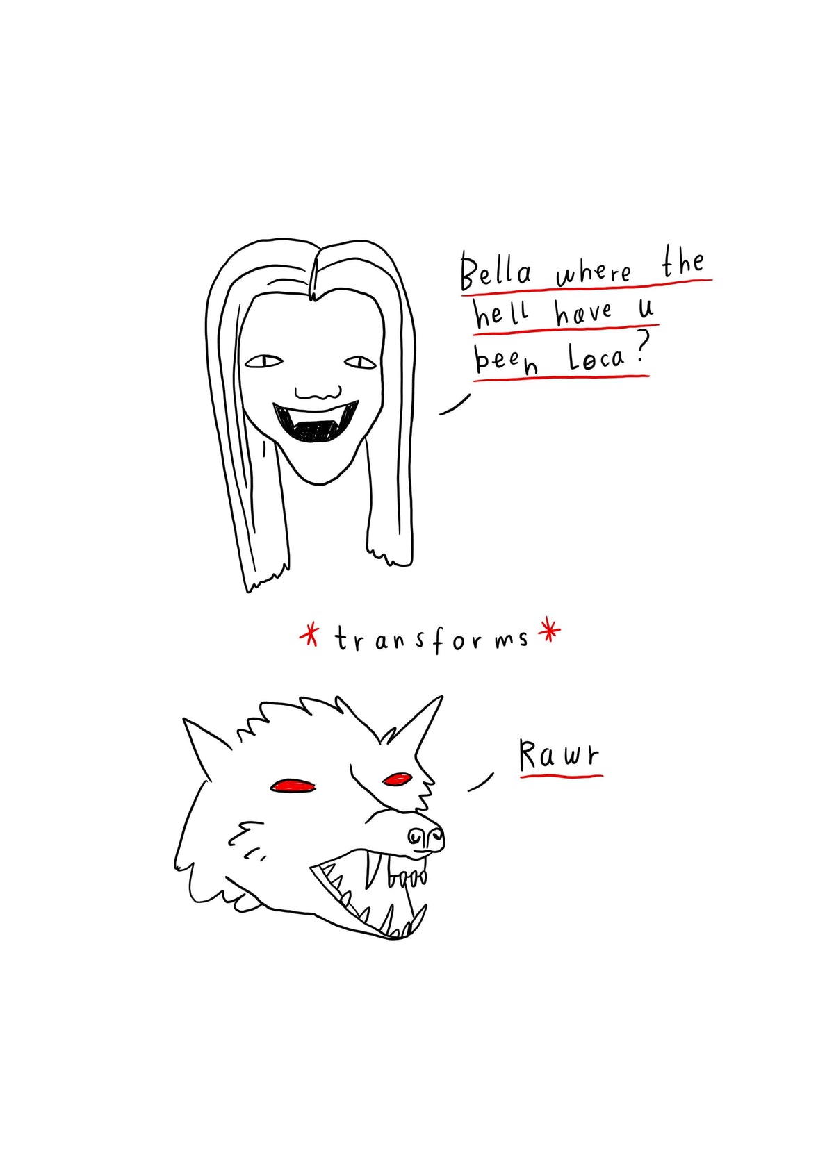Bella, Where The Hell Have You Been, Loca?