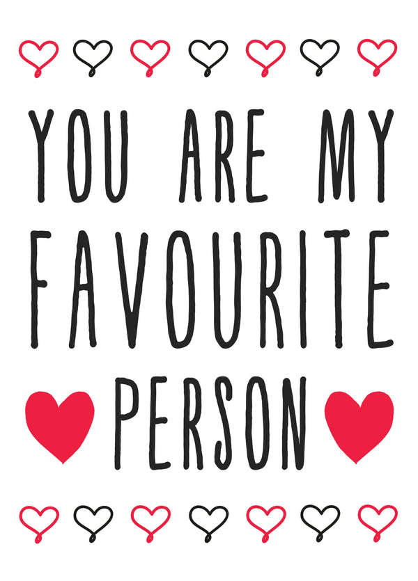Favourite Person Card