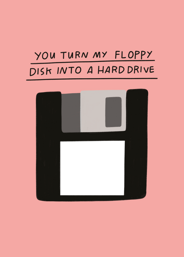 Floppy Disk Into A Hard Drive Photo Card
