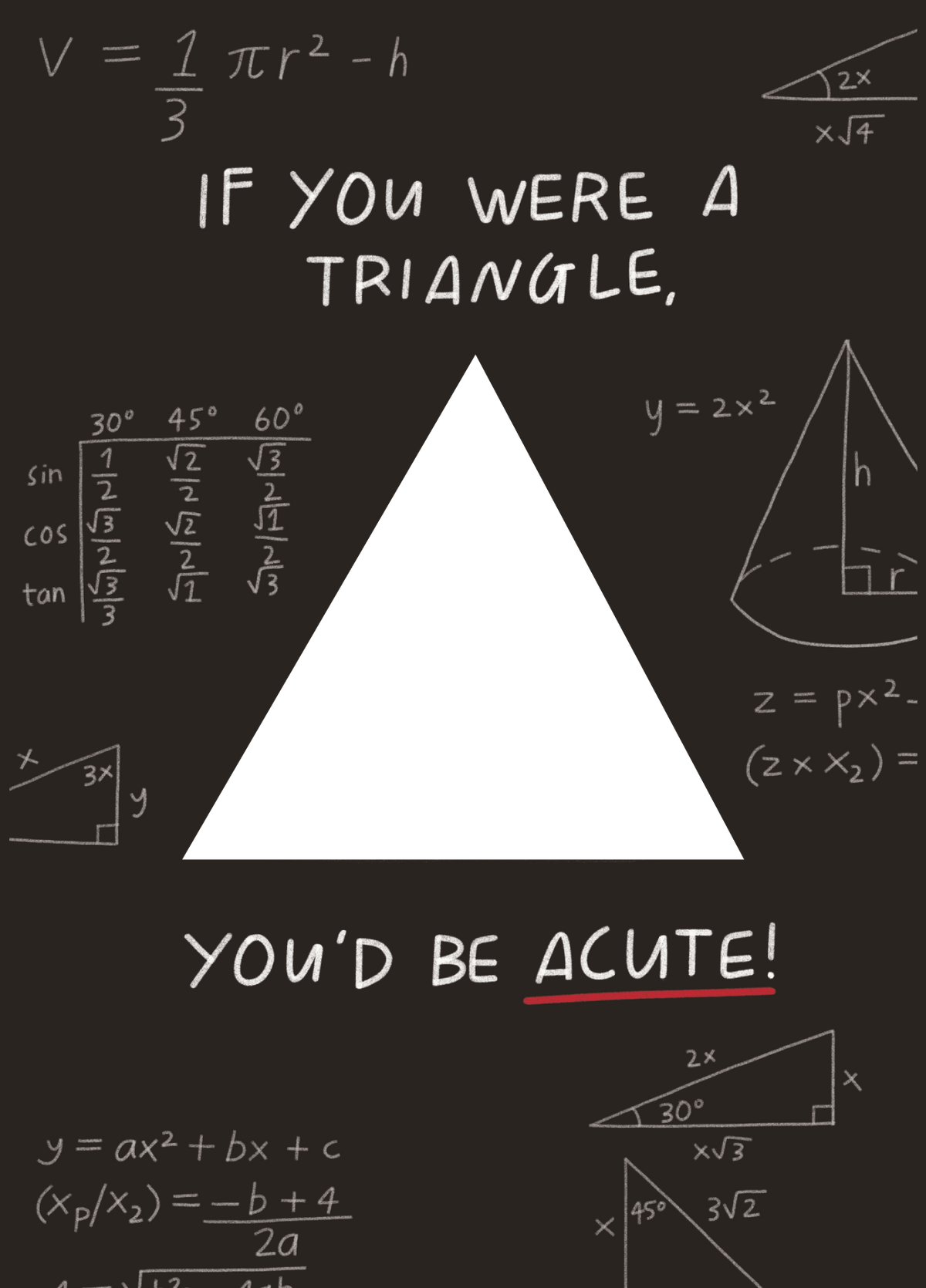 Acute Triangle Photo Card
