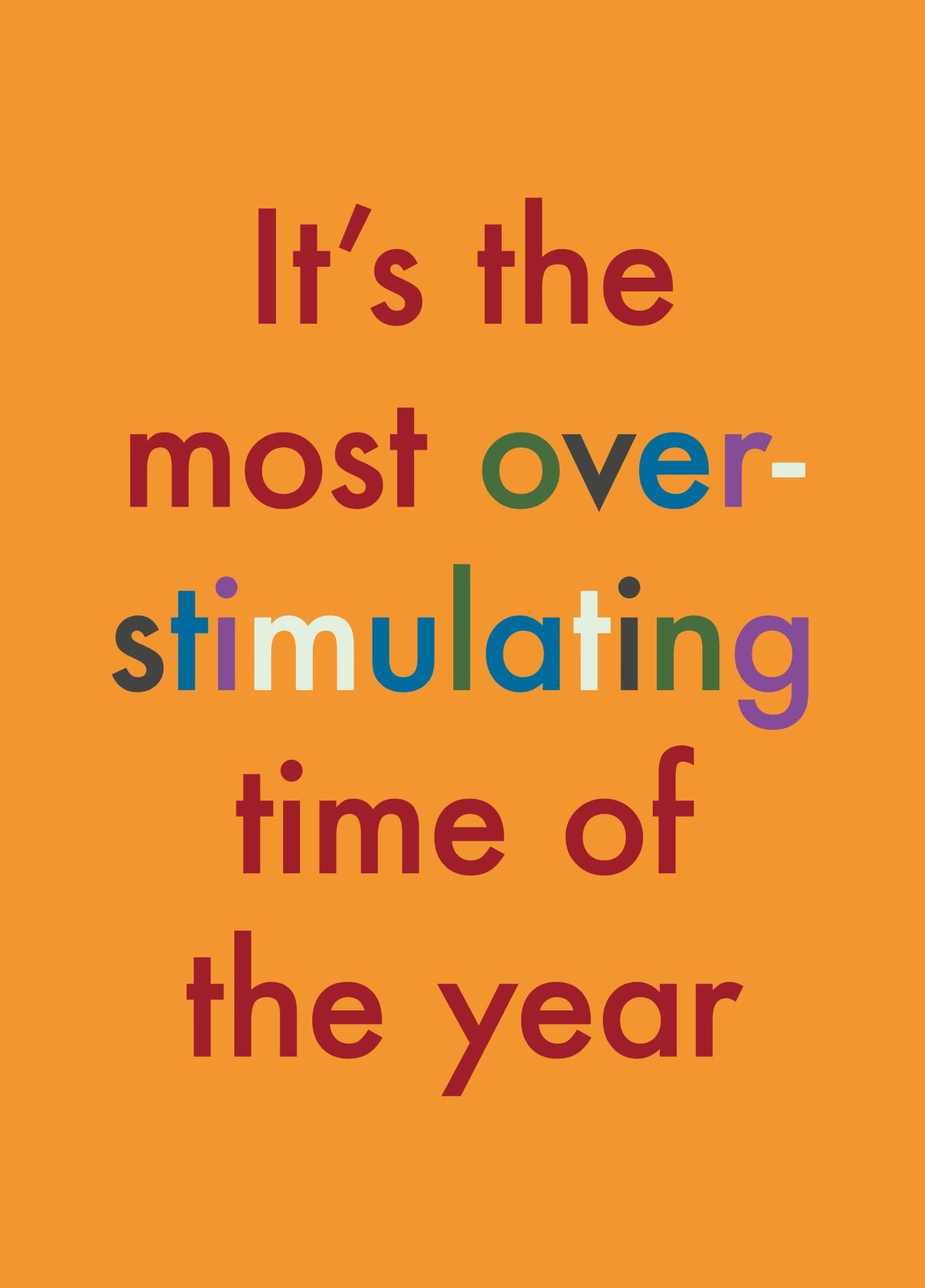 It’s The Most Overstimulating Time Of The Year - Funny ADHD Christmas Card
