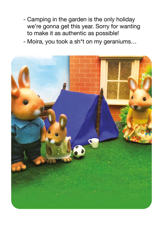 Camping In The Garden Card