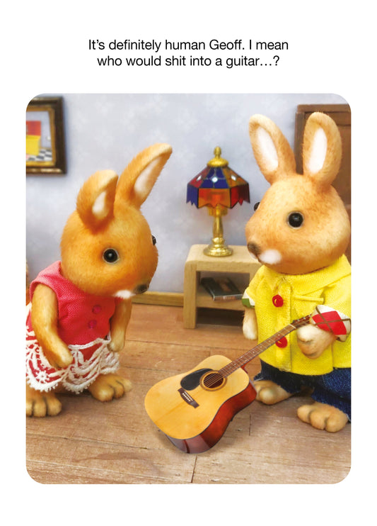 Shit Into A Guitar Card
