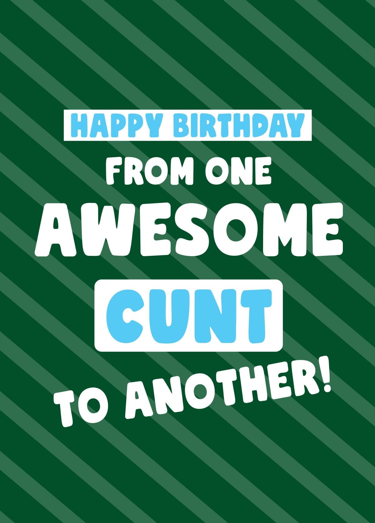 Birthday Cunt Card
