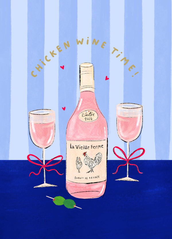 Chicken Wine Time Card