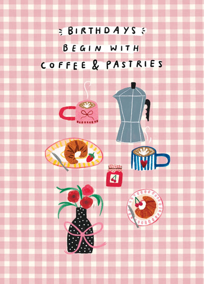 Birthday Coffee And Pastries Card