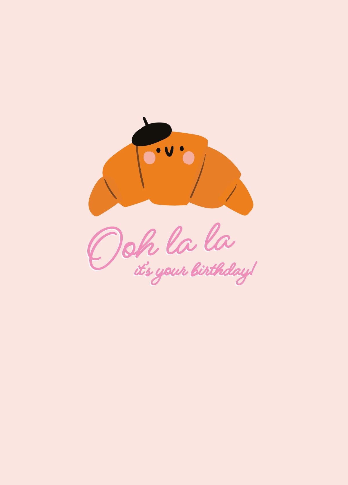 Ooh La La Croissant Card