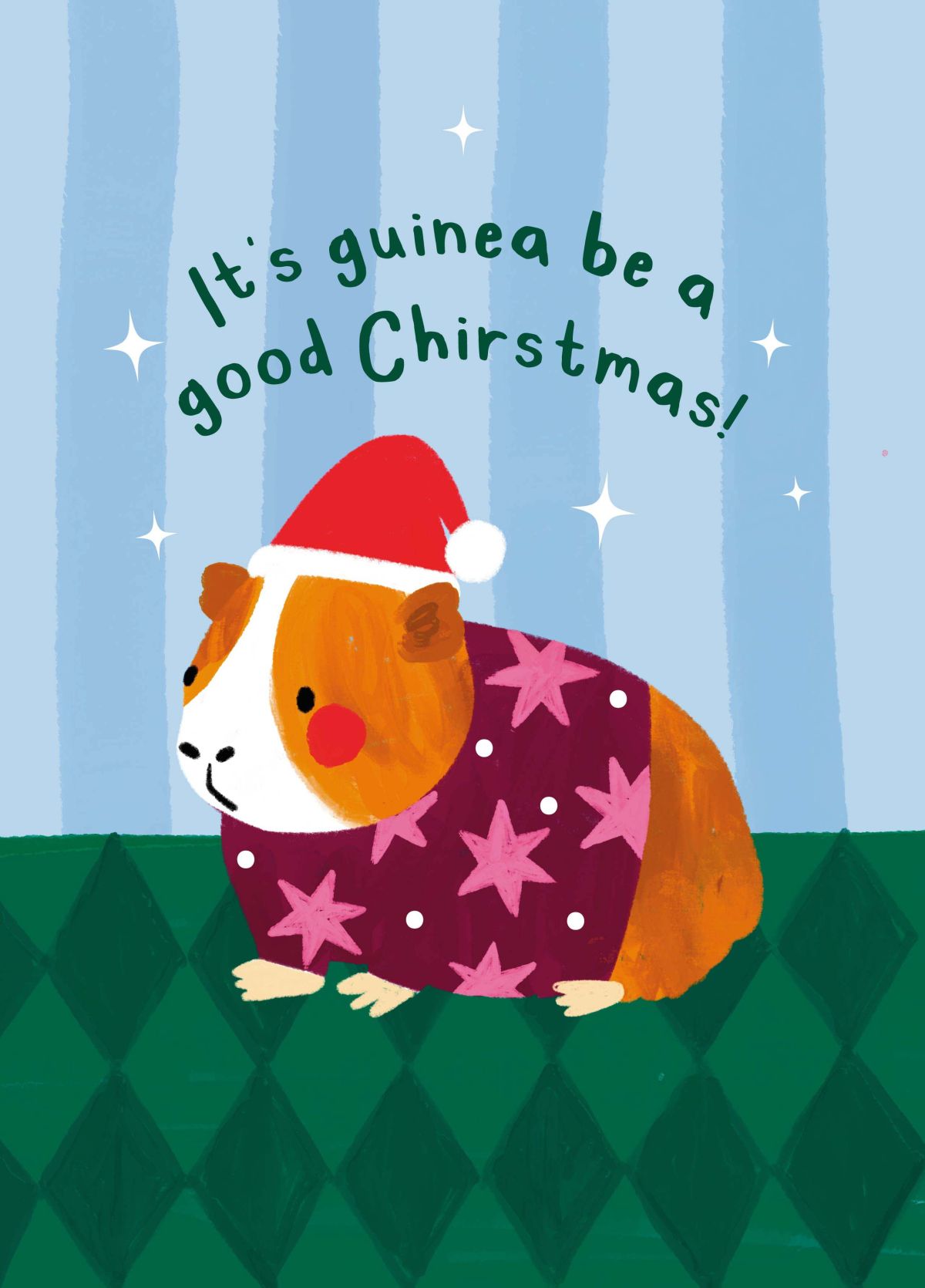 Guinea Pig Christmas Card
