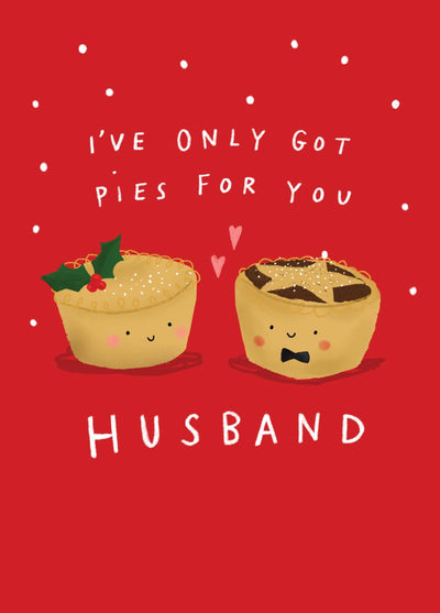 Pies For You Husband Christmas Card