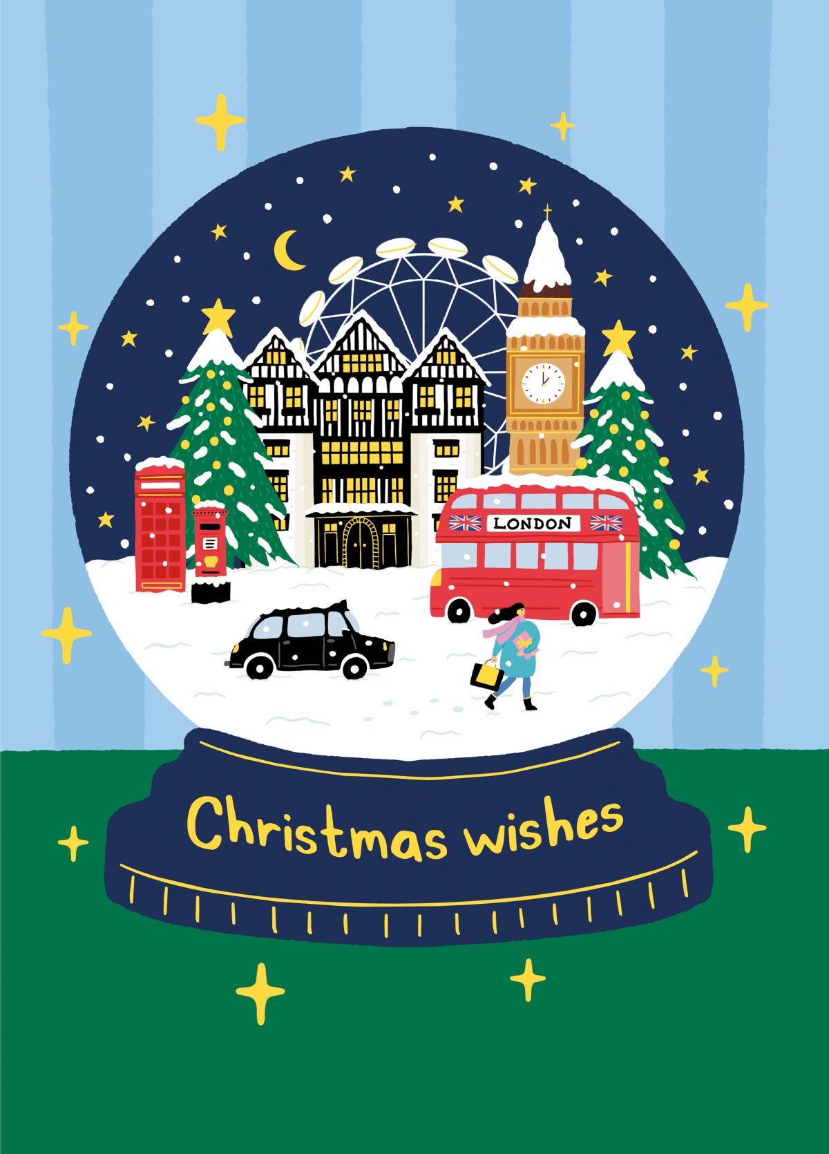 London Snowglobe Christmas Card