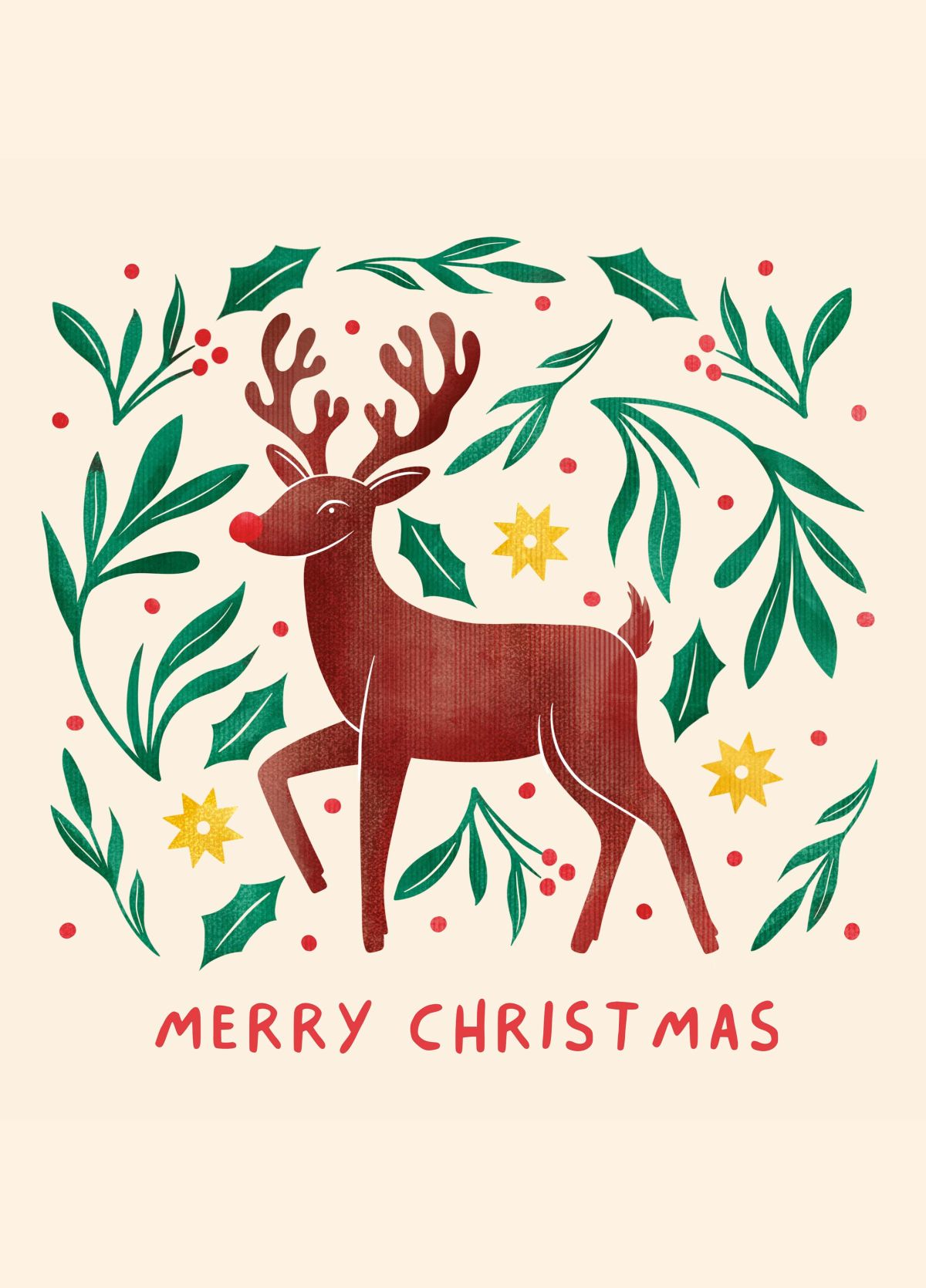 Merry Christmas Deer Card