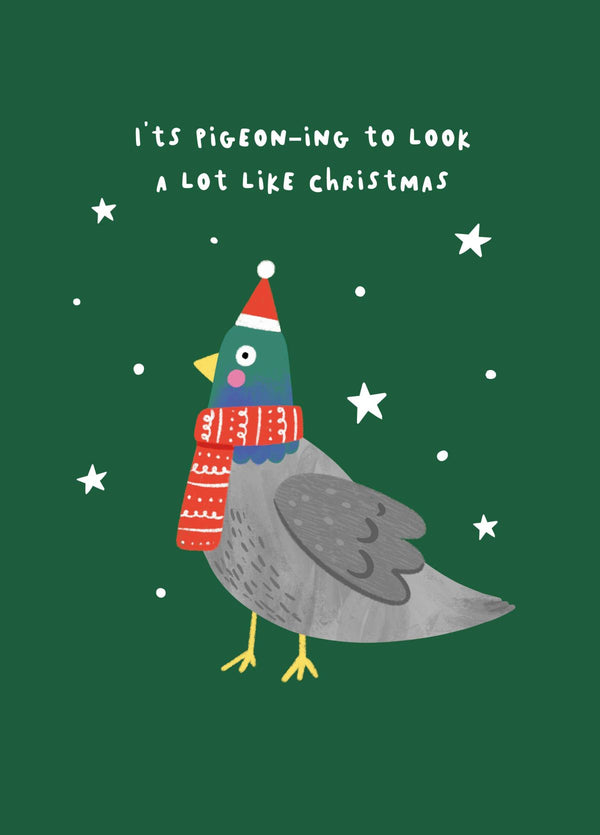 Pigeon-ing Christmas Card