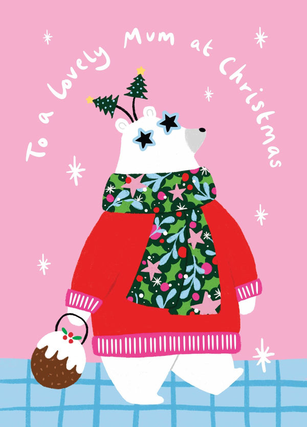 Lovely Mum Christmas Polar Bear Card