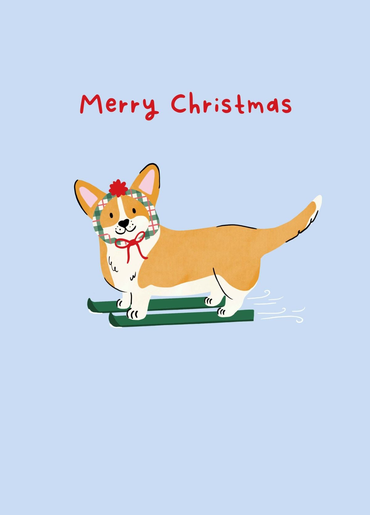 Merry Christmas Corgi Dog